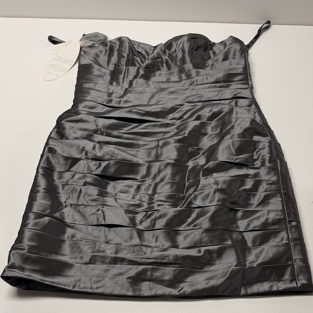 Alfred Angelo Charcoal Strapless Dress